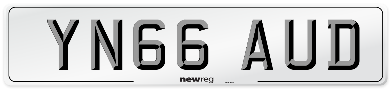 YN66 AUD Number Plate from New Reg